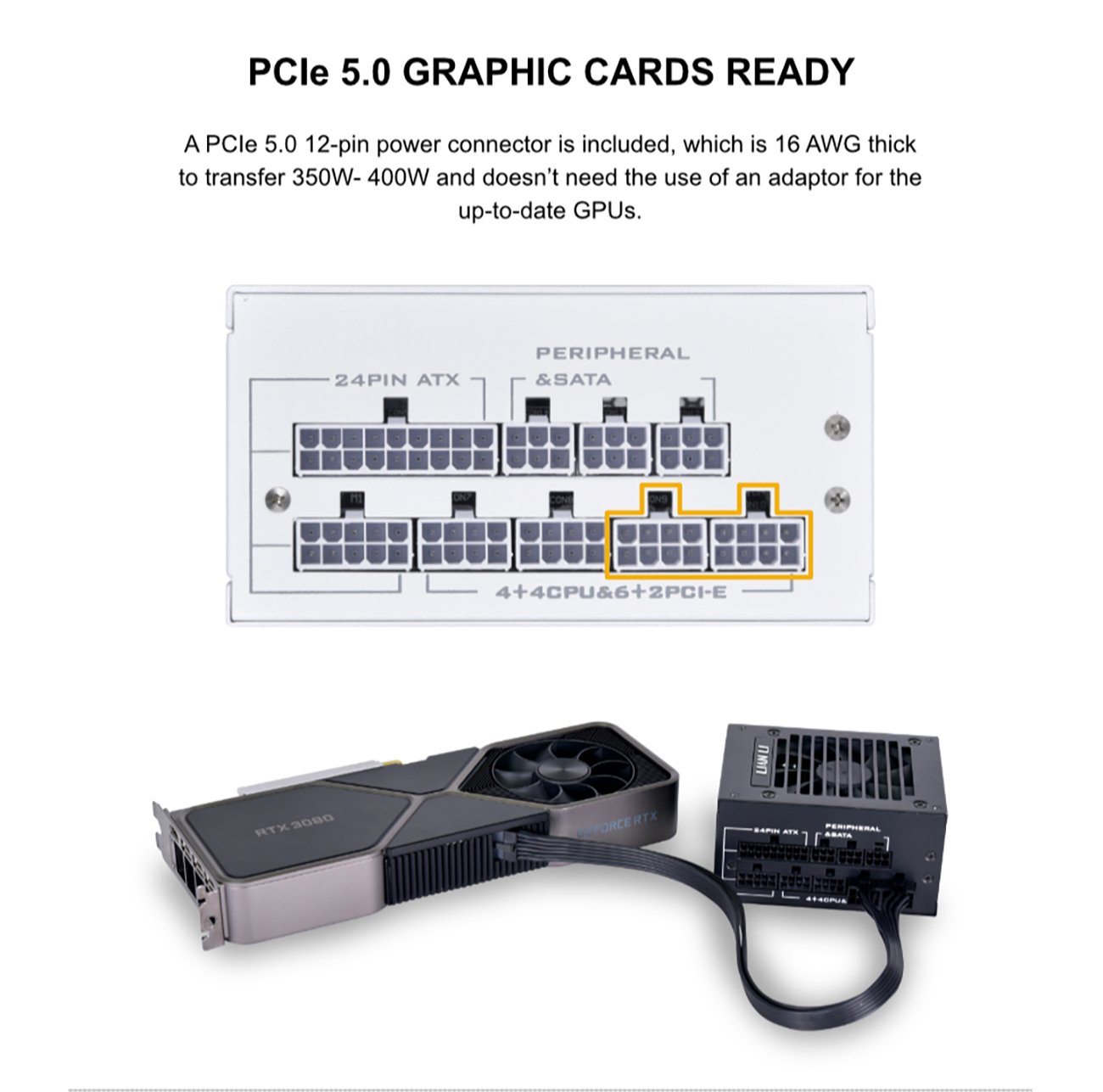 LIAN LI SP850W, White color , Performance SFX Form Factor Power